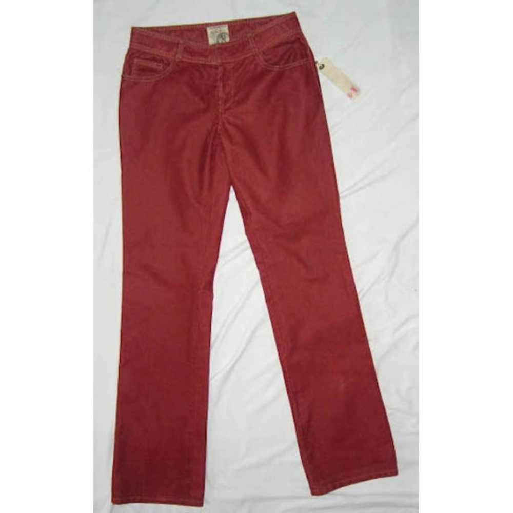 NWT Women's Dylan George Brick Red Pants Soft-Feel Size SMALL